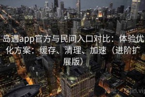 岛遇app官方与民间入口对比：体验优化方案：缓存、清理、加速（进阶扩展版）