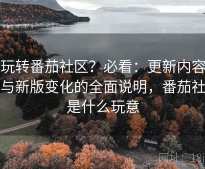 想玩转番茄社区？必看：更新内容亮点与新版变化的全面说明，番茄社区是什么玩意