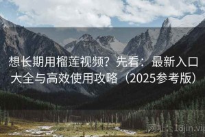 想长期用榴莲视频？先看：最新入口大全与高效使用攻略（2025参考版）