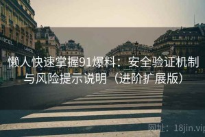 懒人快速掌握91爆料：安全验证机制与风险提示说明（进阶扩展版）