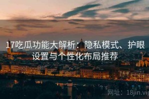 17吃瓜功能大解析：隐私模式、护眼设置与个性化布局推荐