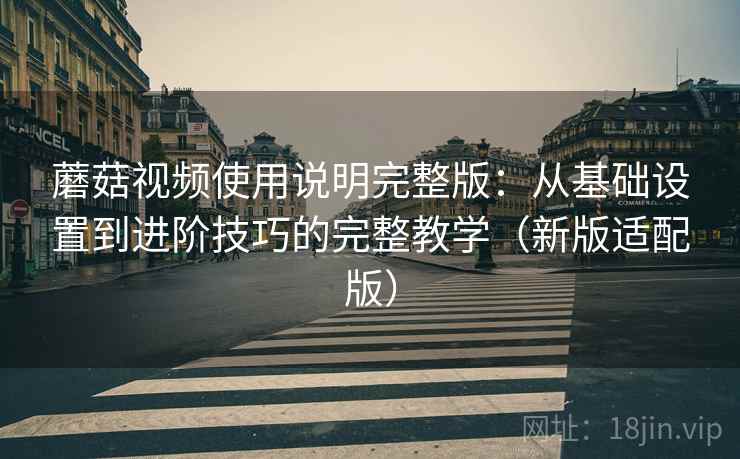 蘑菇视频使用说明完整版：从基础设置到进阶技巧的完整教学（新版适配版）