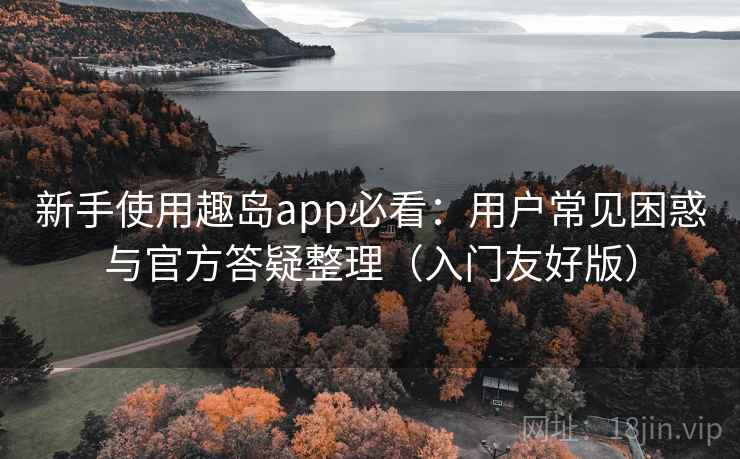 新手使用趣岛app必看：用户常见困惑与官方答疑整理（入门友好版）
