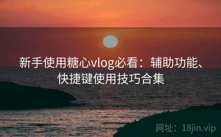 新手使用糖心vlog必看：辅助功能、快捷键使用技巧合集