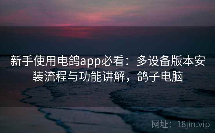 新手使用电鸽app必看：多设备版本安装流程与功能讲解，鸽子电脑