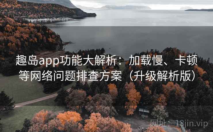 趣岛app功能大解析：加载慢、卡顿等网络问题排查方案（升级解析版）