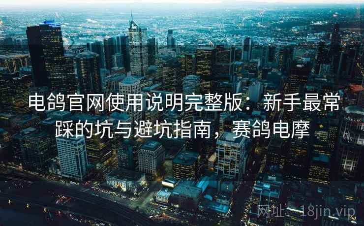 电鸽官网使用说明完整版：新手最常踩的坑与避坑指南，赛鸽电摩