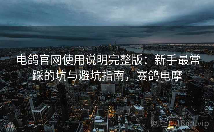 电鸽官网使用说明完整版：新手最常踩的坑与避坑指南，赛鸽电摩