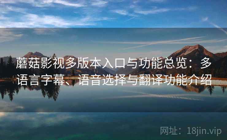 蘑菇影视多版本入口与功能总览：多语言字幕、语音选择与翻译功能介绍