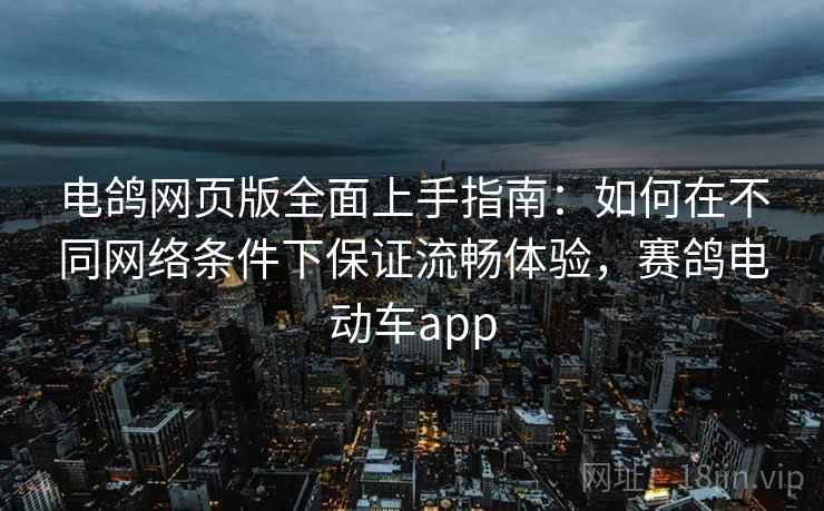 电鸽网页版全面上手指南：如何在不同网络条件下保证流畅体验，赛鸽电动车app