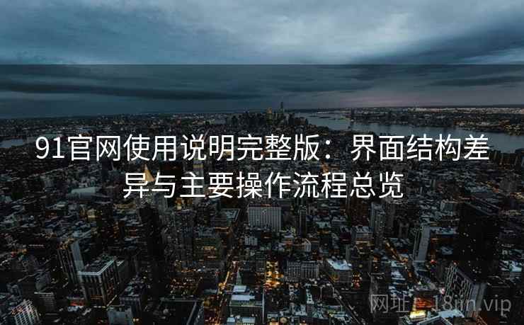 91官网使用说明完整版：界面结构差异与主要操作流程总览