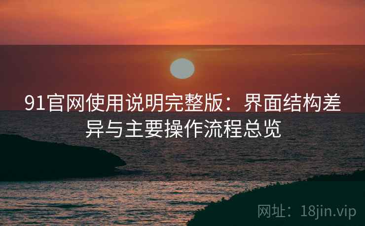 91官网使用说明完整版：界面结构差异与主要操作流程总览