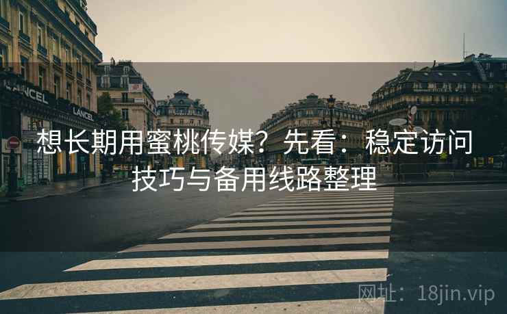 想长期用蜜桃传媒？先看：稳定访问技巧与备用线路整理